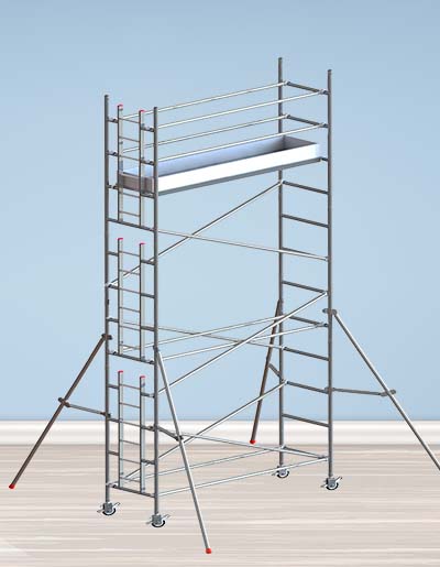 SINGLE WIDTH ALUMINUM SCAFFOLDING RENTAL UAE